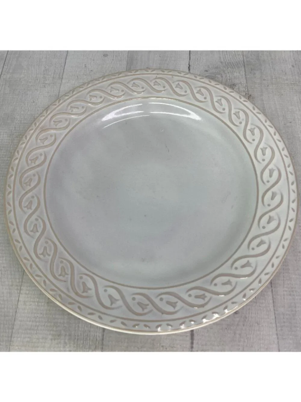 Gibson Everyday Terracotta Detail Embossed Rim Ceramic 11